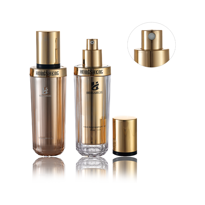50ML 80ML Amber Gold Airless Bottle-HS-035