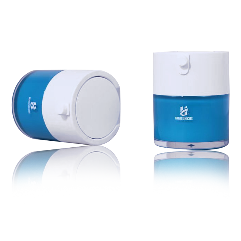 HS-036 Blå 30G 1oz plastikk akryl kosmetikkkrukke Krembeholdere Plastserumkrukke for kosmetikk og hudpleie