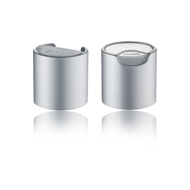 Klassisk lys sølv push-type kosmetisk Disc Cap-HY-Q03A